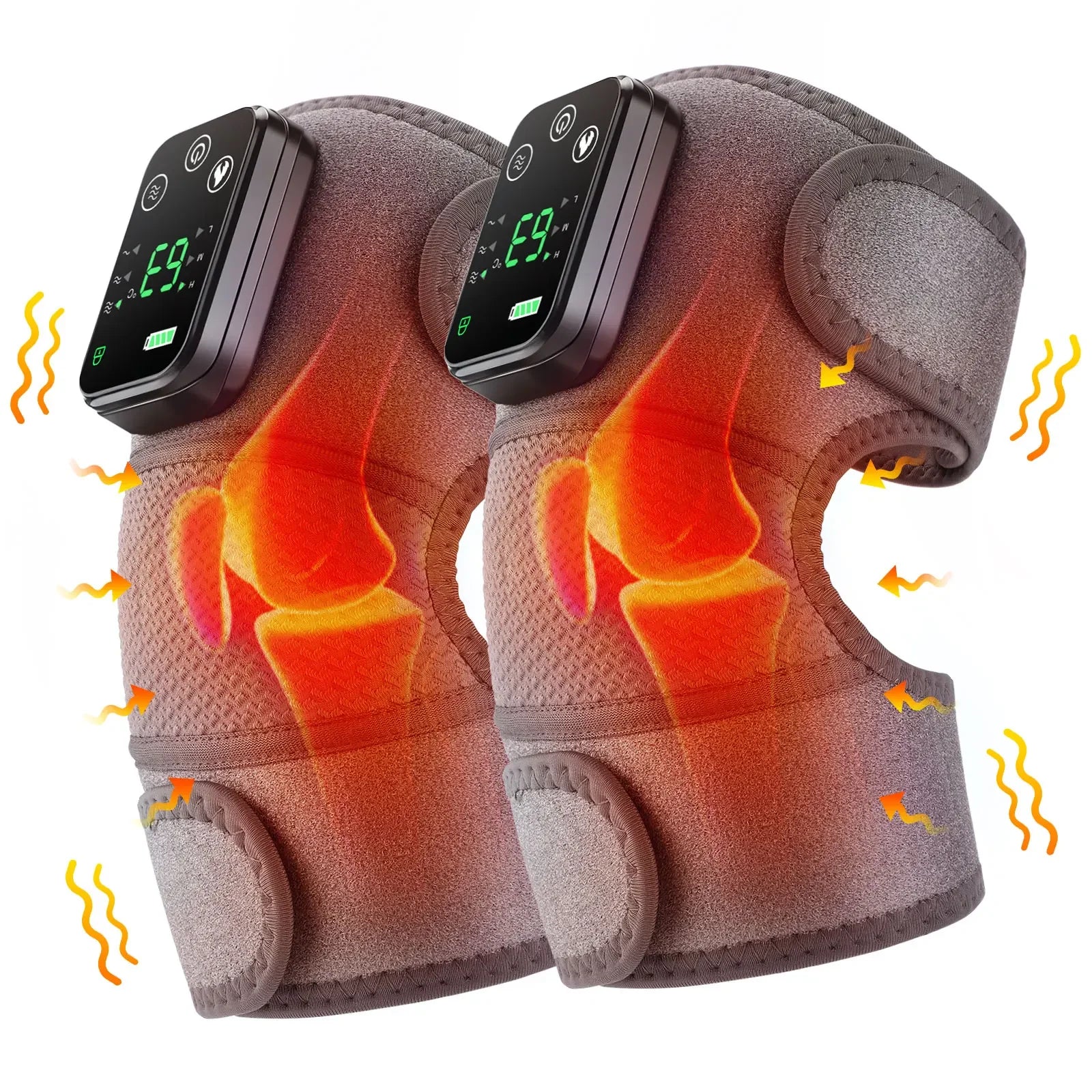 in-1 Electric Heated Knee & Joint Massager – Vibration & Hot Compress.
