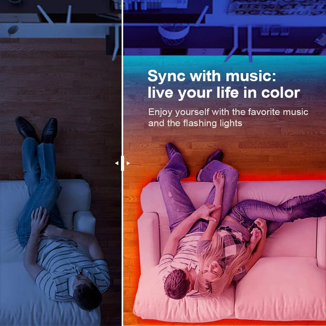 Fador RGB LED Strip – Bluetooth + Music Sync