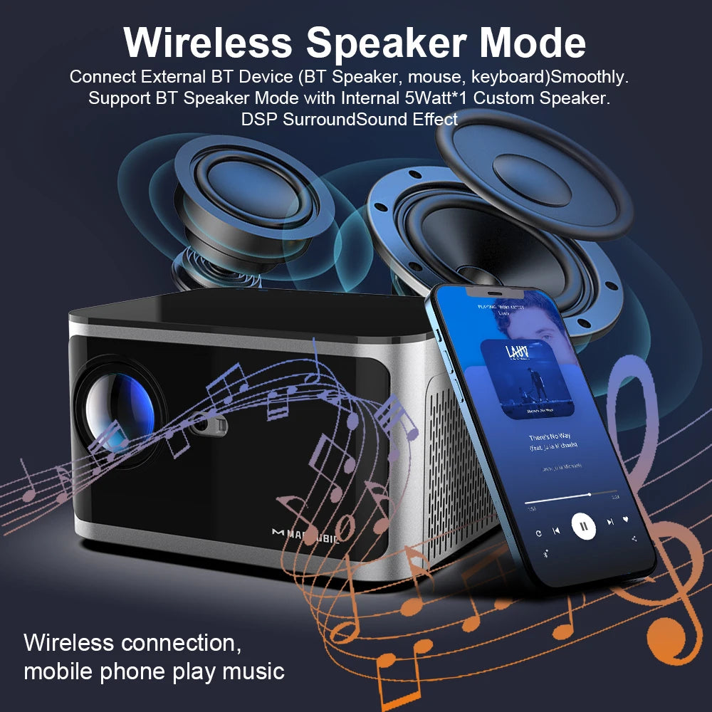 Fador 4K Smart Projector – Android 11, 580ANSI, Full HD.