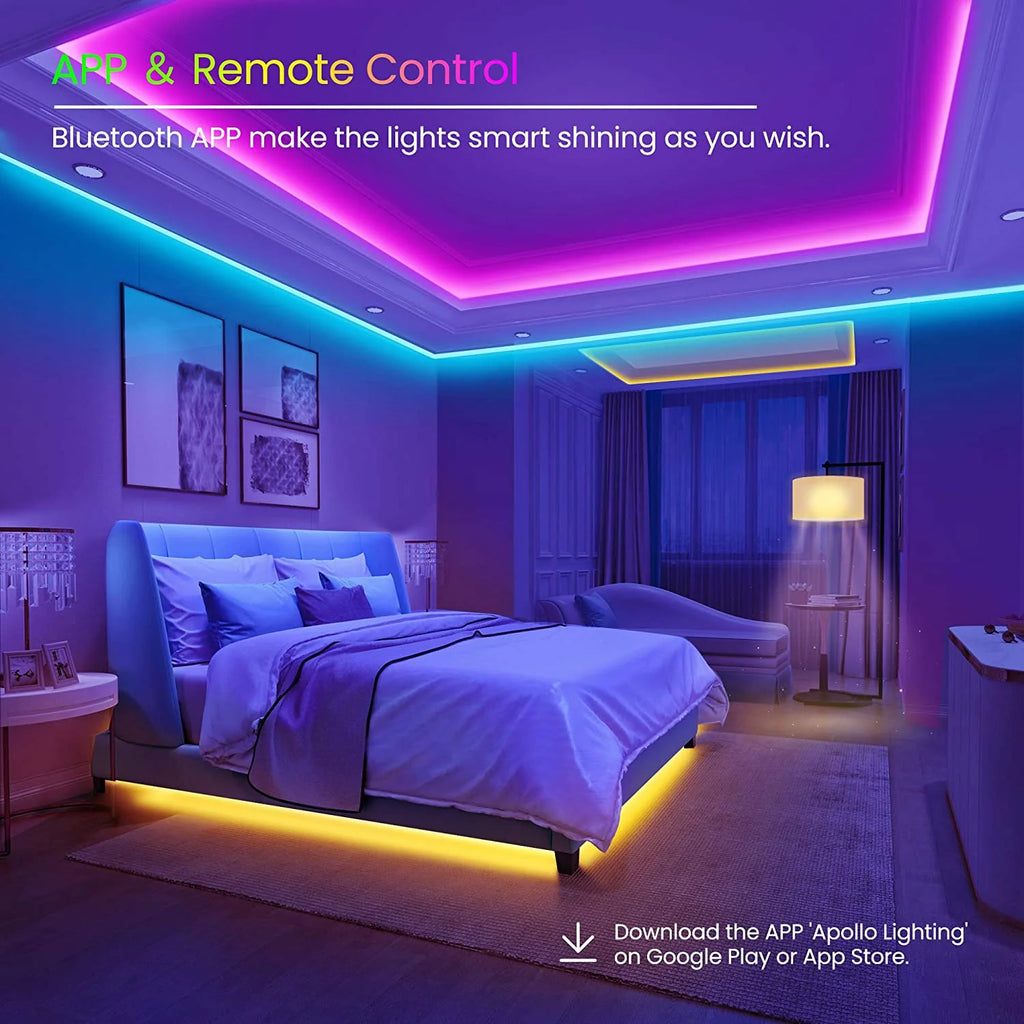 Fador RGB LED Strip – Bluetooth + Music Sync