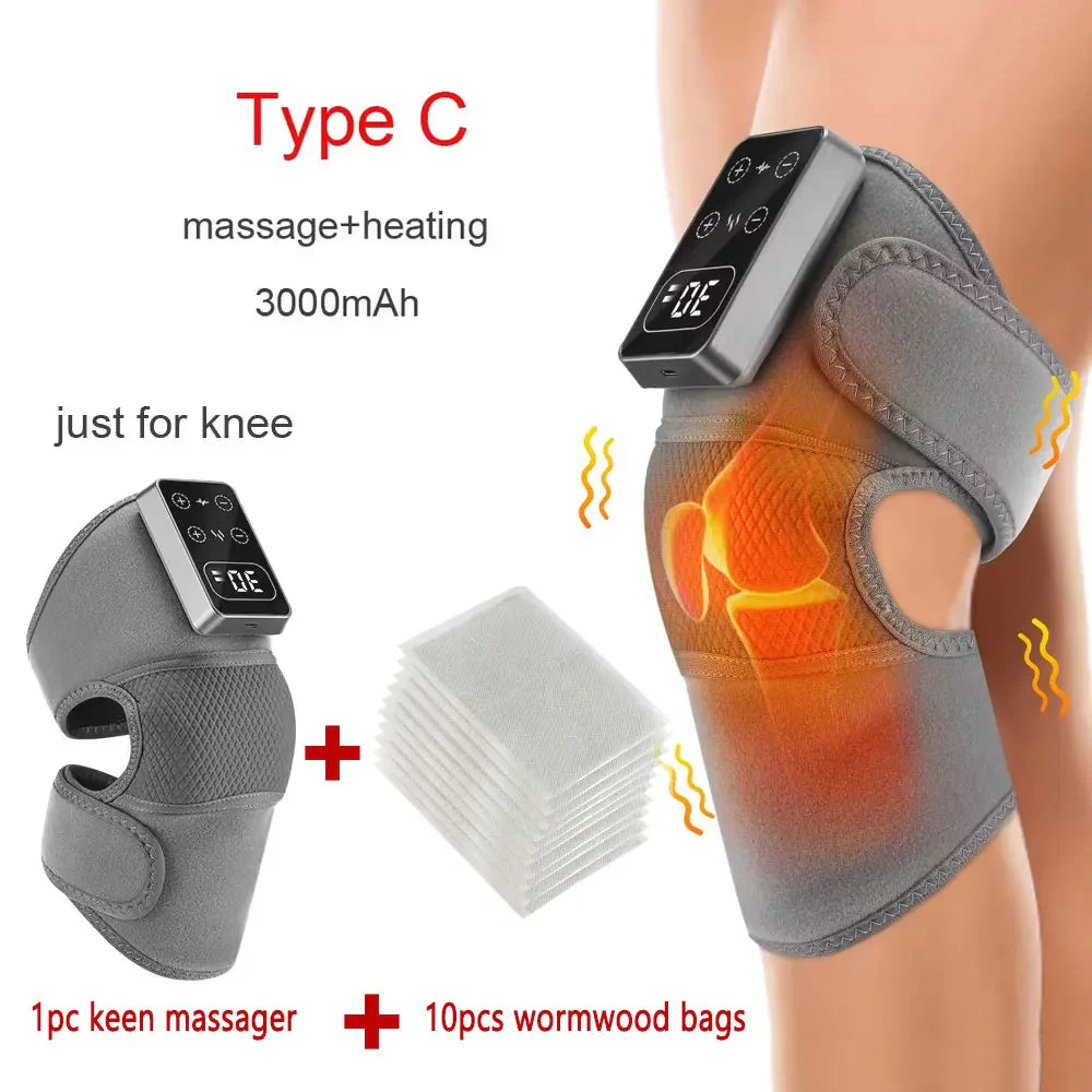 in-1 Electric Heated Knee & Joint Massager – Vibration & Hot Compress.