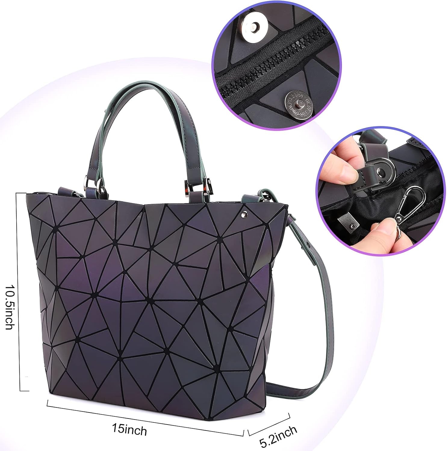 Fador Geometric Glow Shoulder Bag.