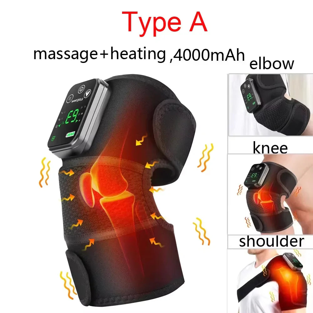 in-1 Electric Heated Knee & Joint Massager – Vibration & Hot Compress.