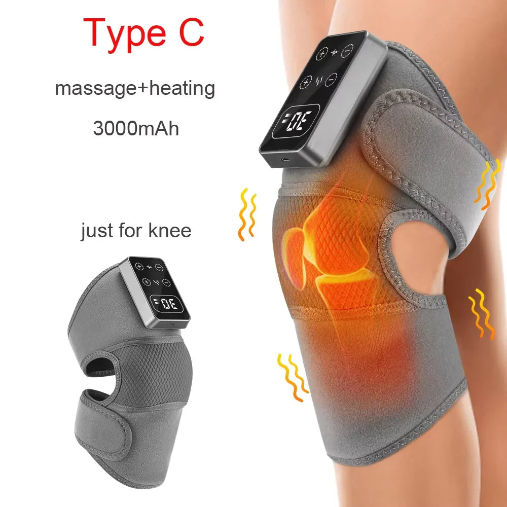 in-1 Electric Heated Knee & Joint Massager – Vibration & Hot Compress.