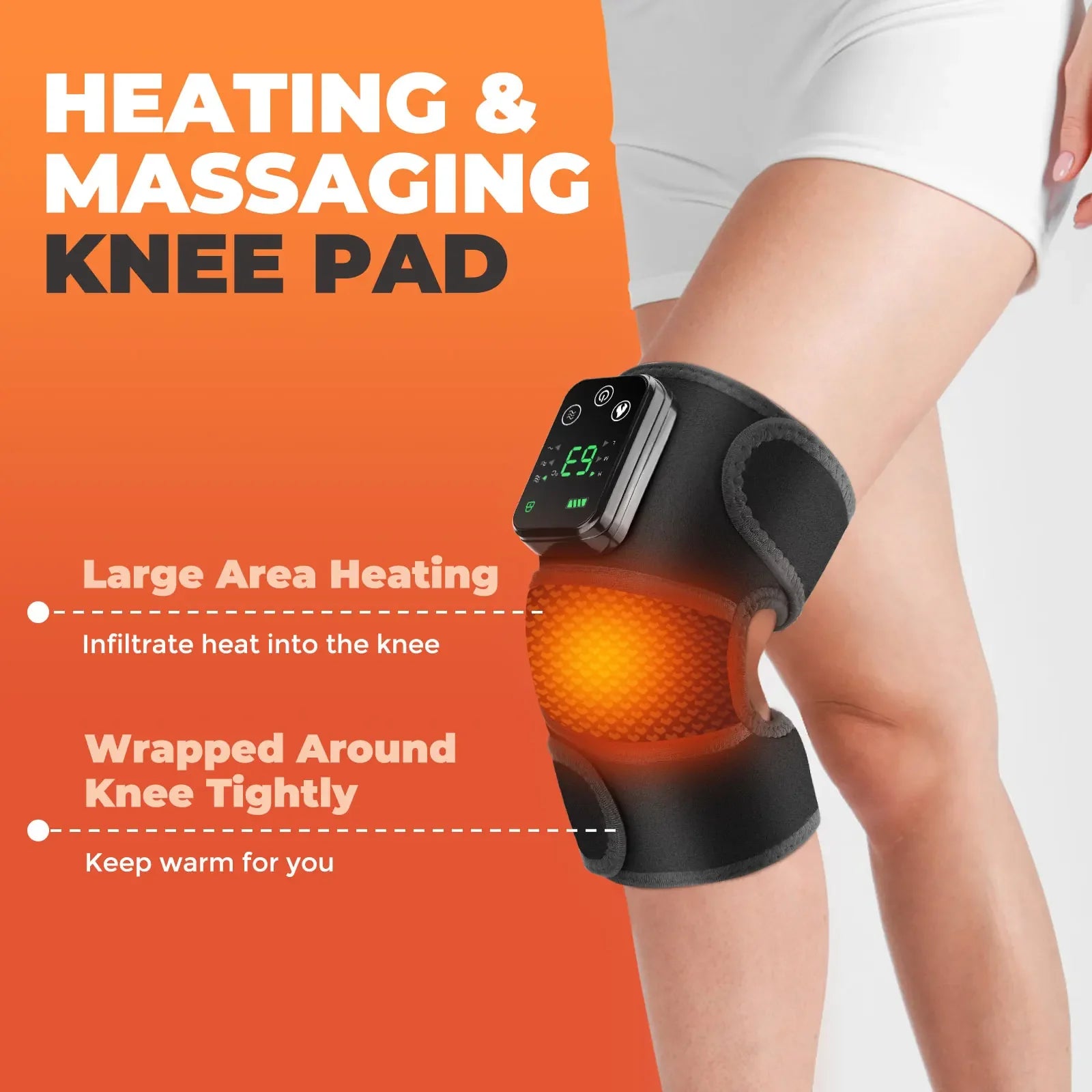 in-1 Electric Heated Knee & Joint Massager – Vibration & Hot Compress.