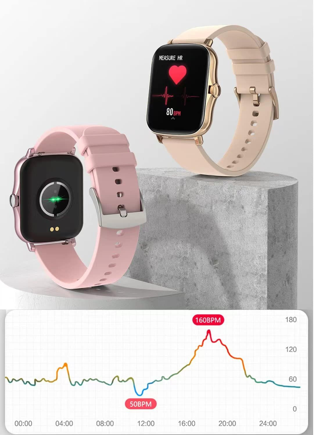 Smart Fitness Tracker Watch – Heart Rate, SpO₂, Sleep & 8 Sports Modes