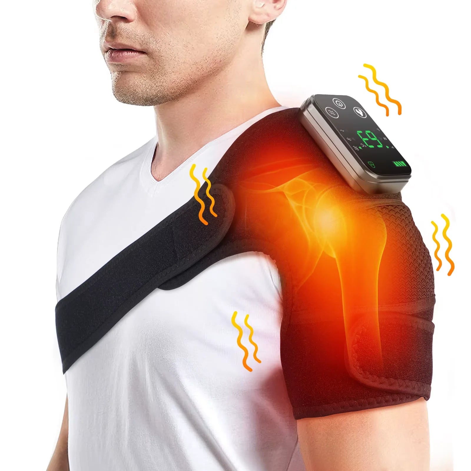in-1 Electric Heated Knee & Joint Massager – Vibration & Hot Compress.